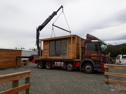 Fully built and Hiab into place